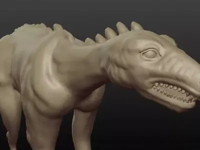 DINOSAUR SCULPTED Free 3D model
