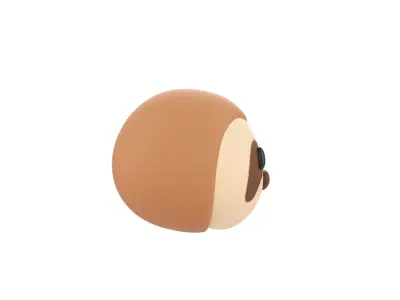 Prop155 Sloth Head 3D model