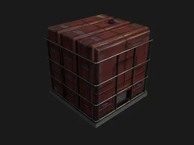 Industrial Boxes Free low-poly 3D model