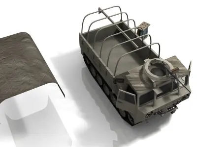Cargo carrier M548 low-poly model Low-poly 3D model