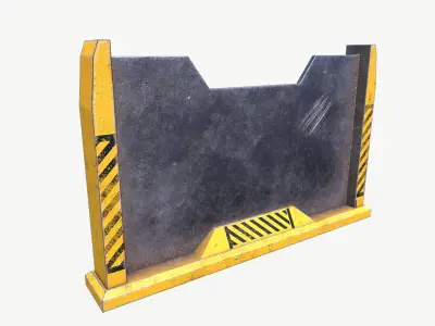 Guardrail Low-poly 3D model