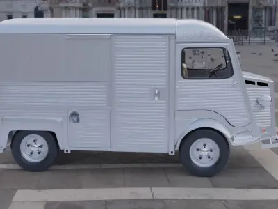 Citroen H silver van 3D model