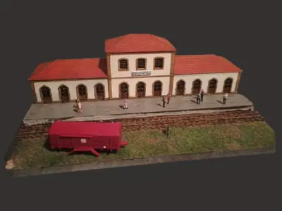 Spanish station building La Fregenada 1-120 resin 3D print model