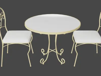 Table Chair Set Free 3D model 3D model