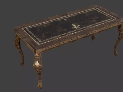 Desk Office Vintage Low-poly 3D model purchase