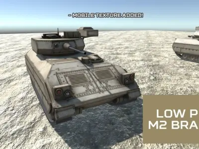 Low Poly M2 Bradley Low-poly 3D model