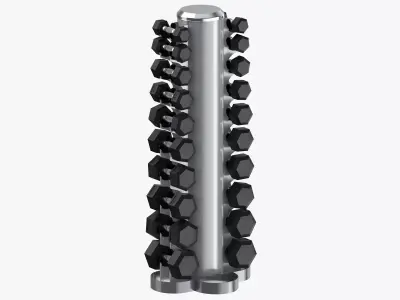 Dumbbell Rack 02 3D model