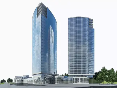 High-rise Office Building 05 Low-poly 3D model