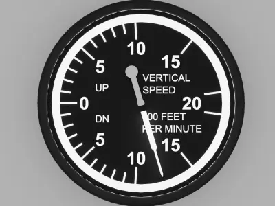 Vertical Speed Indicator 3D model