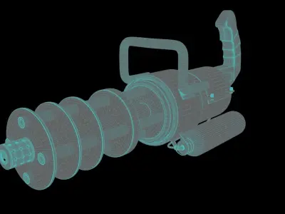 Multi-Barrel Gun 3D model