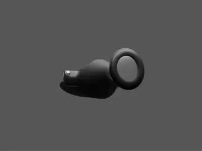 Sci-Fi Futuristic Action Camera half liye camera Low-poly 3D model