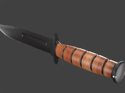 Cabaret Knife Low-poly 3D model
