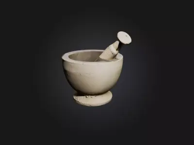 Mortar Low-poly 3D model