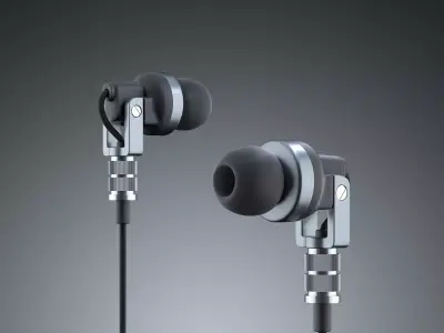 In Ear Headphones Low-Poly  Free low-poly 3D model