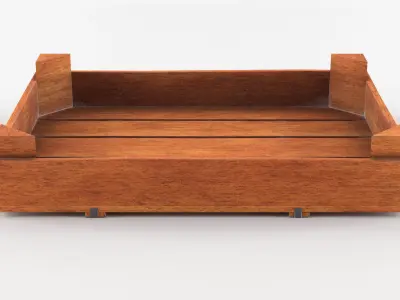 Wooden crates PBR Free low-poly 3D model
