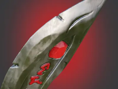 Magic Dagger with Runes LOW-Poly  PBR GameReady Low-poly 3D model