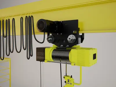 Lifting Crane Console 3D model