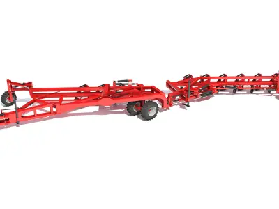 Semi Mounted Farm Plough 3D model purchase