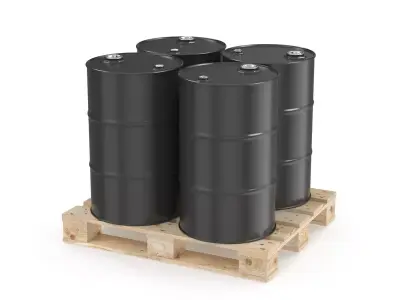 Barrels on Pallet Low-poly 3D model