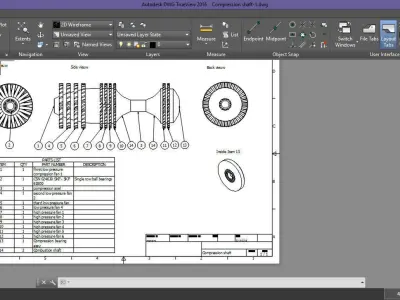 gassturbine rocket propeller made from parts Low-poly 3D model