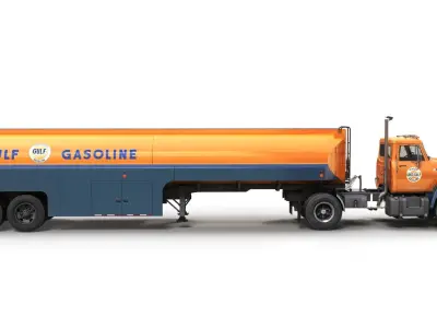 International Fleetstar vintage tanker Low-poly 3D model