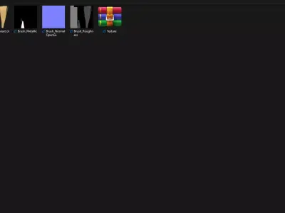 Artistic Paintbrush Round PBR 2 3D model