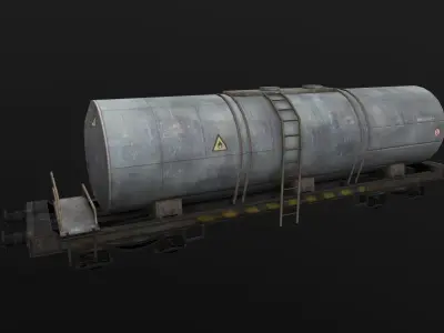 Locomotive Russian Low-poly 3D model
