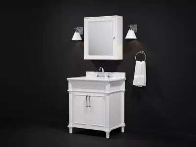 OVE Aberdeen MC 30 White 3D model
