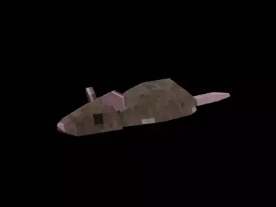 Low Poly Rat Low-poly 3D model