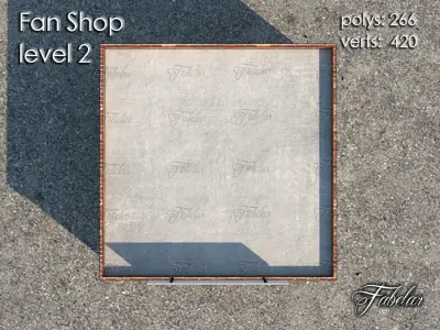 Fan Shop Low-poly 3D model