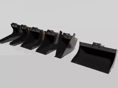 JST Nordic Line 20-25 Ton Bucket Collection Low-poly 3D model