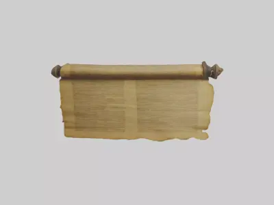 Papyrusscroll Model Low-poly 3D model