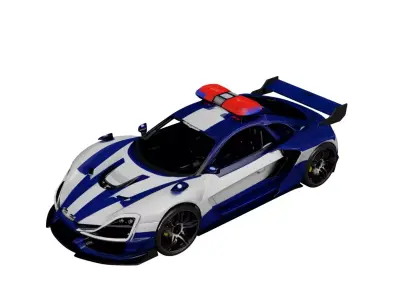 Concept Police Car 3D Model Law Enforcement Vehicle 02 3D model