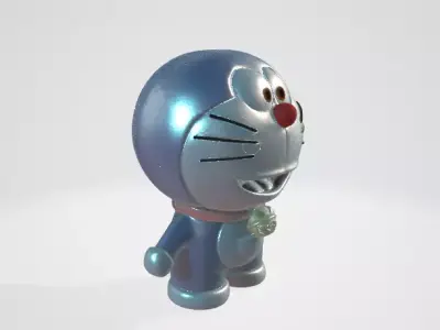 Chibby Doraemon Silver 3d Model ready to print 3D model