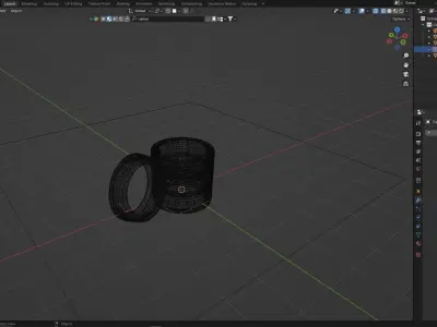 Low Poly Rubber Car Tires Free low-poly 3D model
