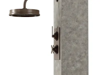 Landmark pure urban shower by Samuel Heath  3D model