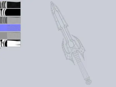 Fantasy dagger Low-poly 3D model