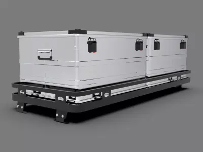 Generic Off-Road Storage Boxes Low-poly 3D model