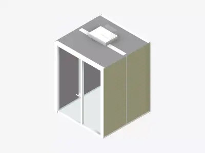 Booth - Meeting - Officetec - Pod - Small - Door Post Hinge Low-poly 3D model