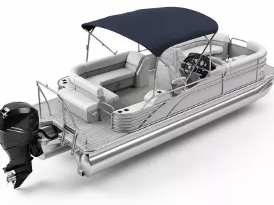 Luxury Performance Pontoon High End Recreational Watercraft 3D model purchase