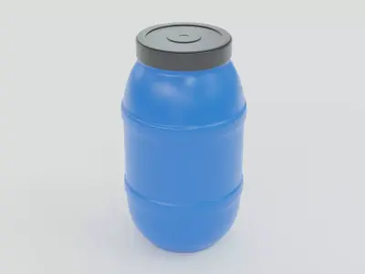 Plastic Water Barrel 3D Model 3D model