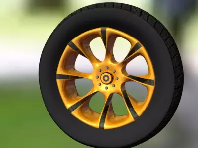RIM AND TIRE INDUSTRIAL MODEL 3D model