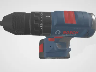 Bosch GSB 185-LI Cordless Drill Low-poly 3D model
