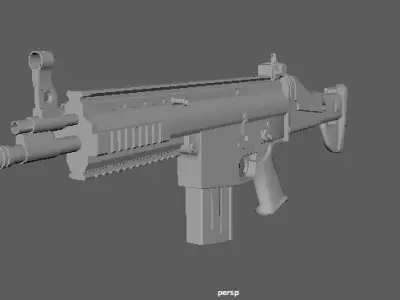 Scar L gun Low-poly 3D model