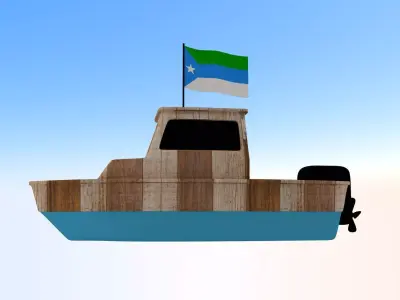 Jubaland  Somalia Fishing Boat 3D model