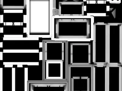 Industrial 3 rack table Low-poly 3D model