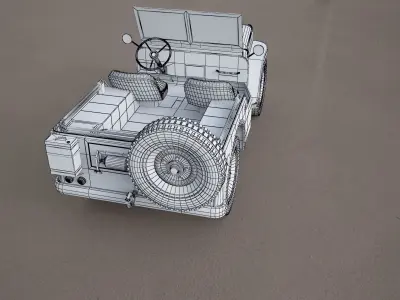 willys jeep 3d military model 3D model