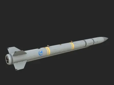 PL-17 Chinese PL17 BVR Air to Air Missile Low-poly 3D model