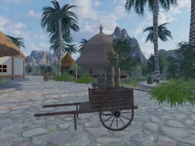 Traditional Village Layout 3D model