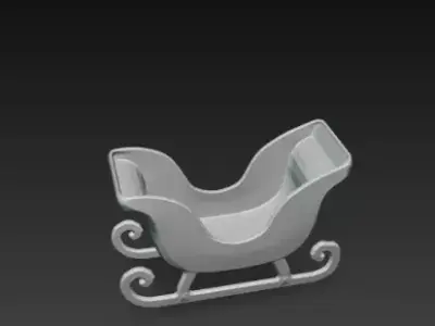 3D Christmas Sleigh Model Festive Holiday Scene 3D print model purchase
